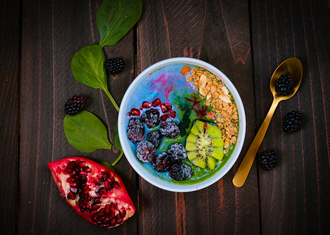 Mediterranean grain bowl with fresh vegetables and proteins